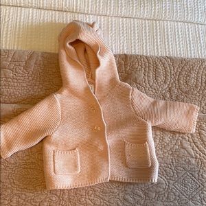 Gap Knit Button-up Hooded Sweater